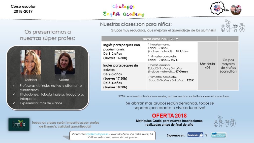 English Academy Chulapos- Emma's INFO curso 2018-19